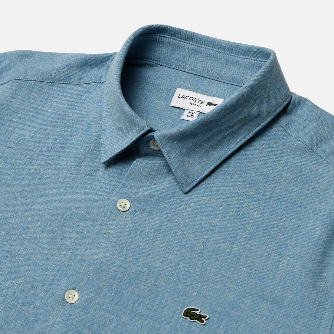 Lacoste Мужская рубашка Slim Fit Cotton Chambray