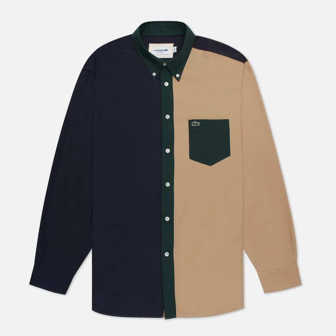 Lacoste Мужская рубашка Lightweight Regular Fit Colourblock
