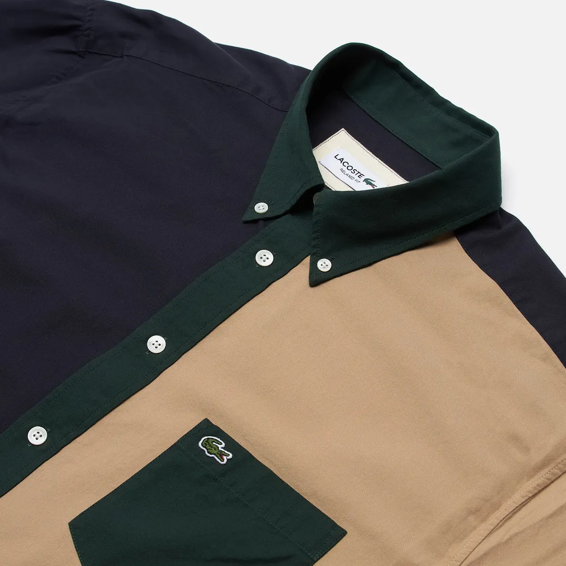 Lacoste Мужская рубашка Lightweight Regular Fit Colourblock