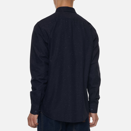 Мужская рубашка Lacoste Slim Fit Flamed Navy Blue/White
