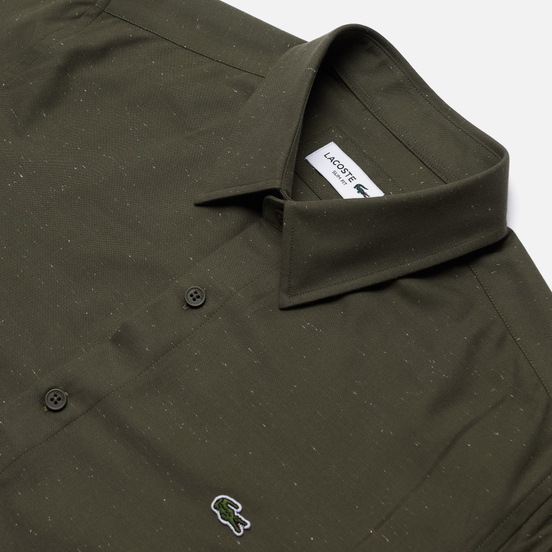 Мужская рубашка Lacoste Slim Fit Flamed Baobab/Flour