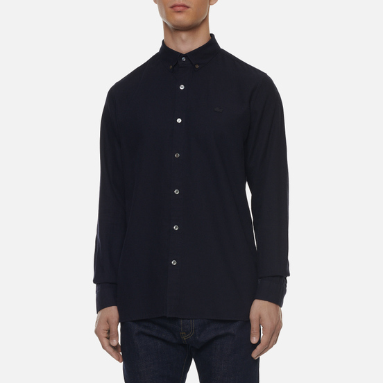 Мужская рубашка Lacoste Regular Fit Wool Navy Blue