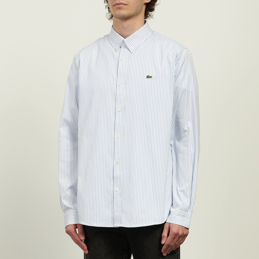 Lacoste Мужская рубашка Regular Fit Striped Pinpoint