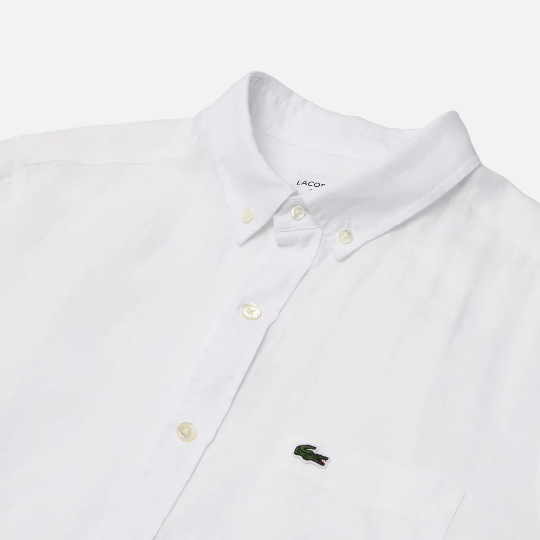 Lacoste Мужская рубашка Linen Regular Fit Embroidered