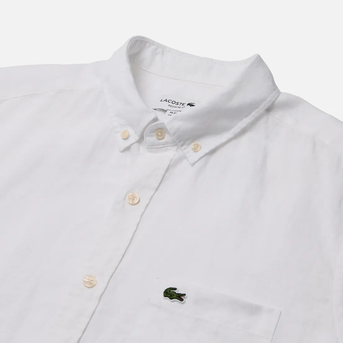 Lacoste Мужская рубашка Regular Fit Button-Up Collar Linen