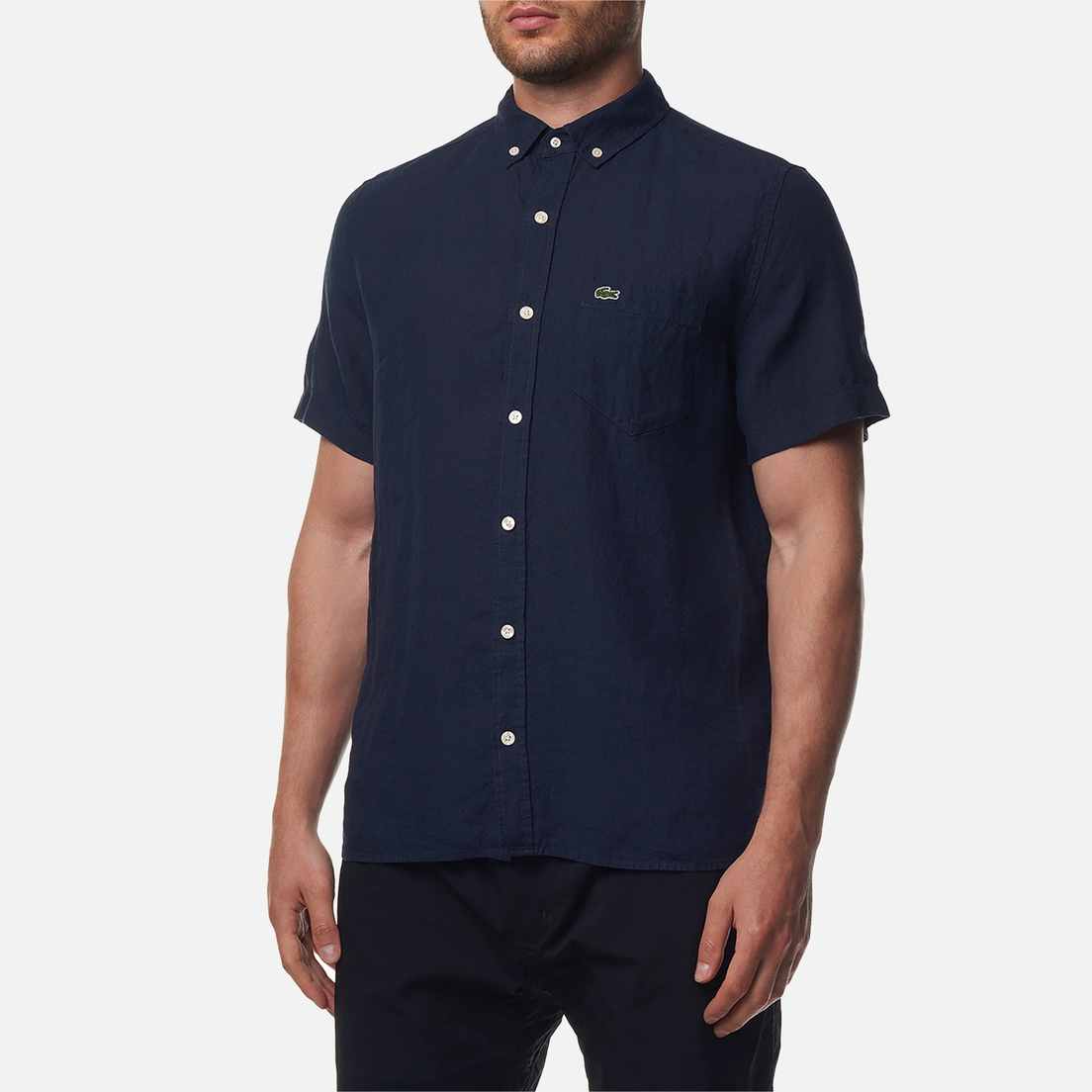 Lacoste Мужская рубашка Regular Fit Button-Up Collar Linen