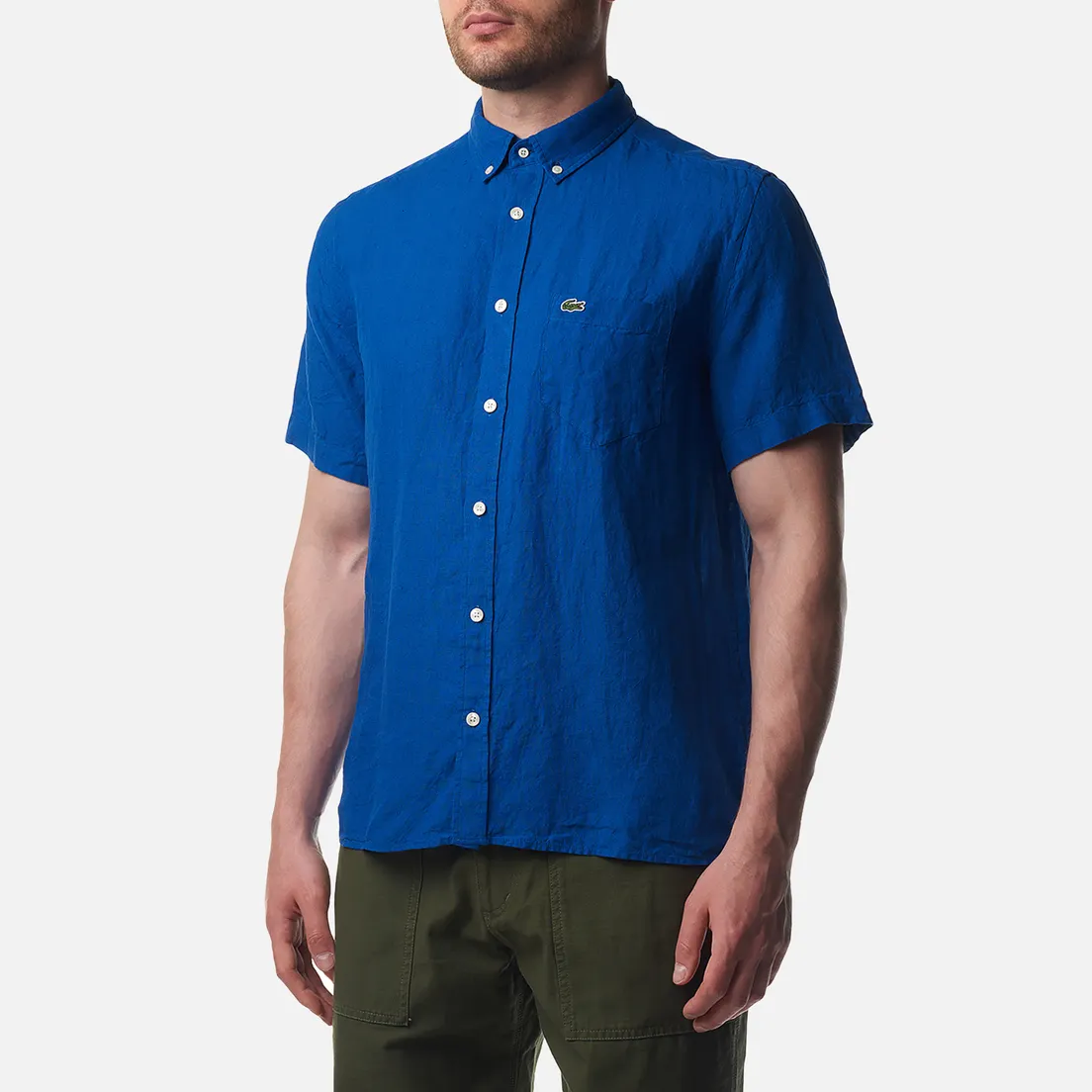 Lacoste Мужская рубашка Regular Fit Button-Up Collar Linen