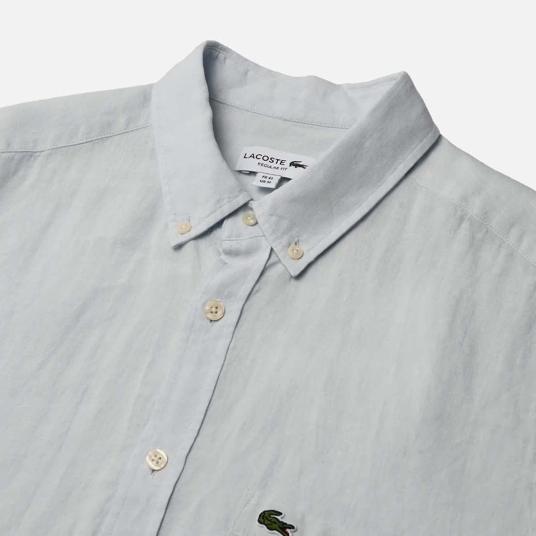 Lacoste Мужская рубашка Regular Fit Button-Up Collar Linen