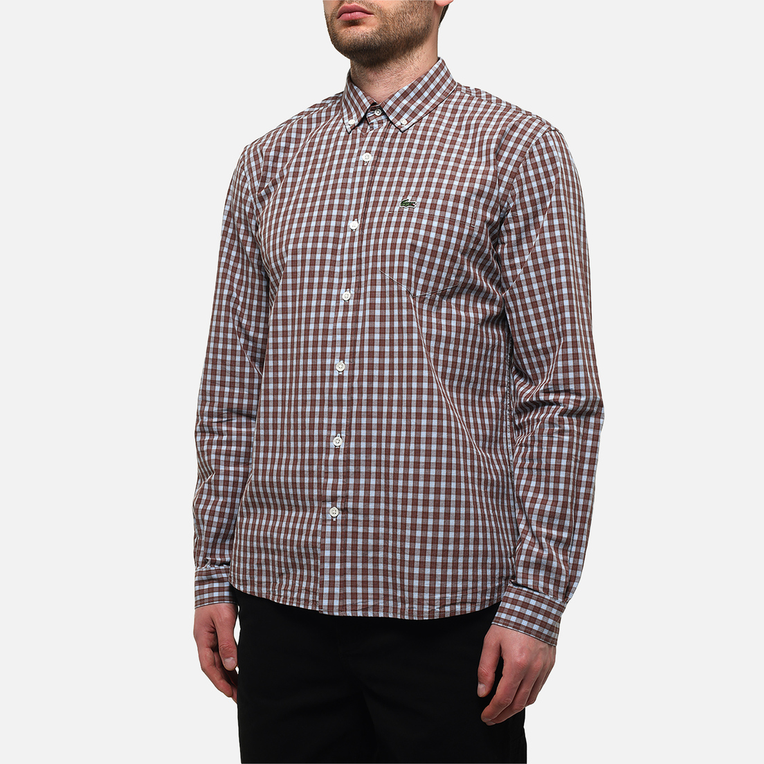 Lacoste Мужская рубашка Check Poplin Regular Fit