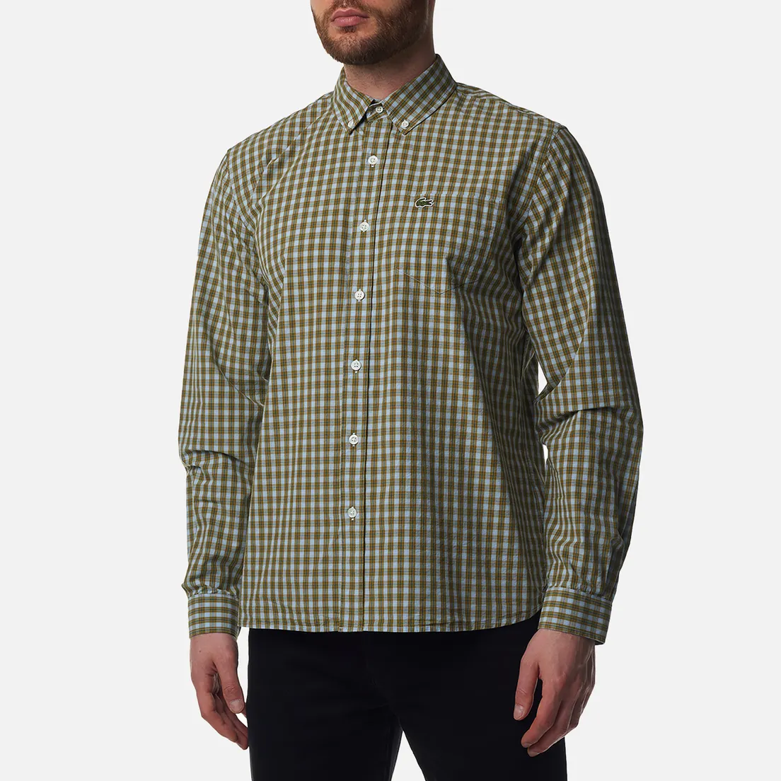 Lacoste Мужская рубашка Check Poplin Regular Fit