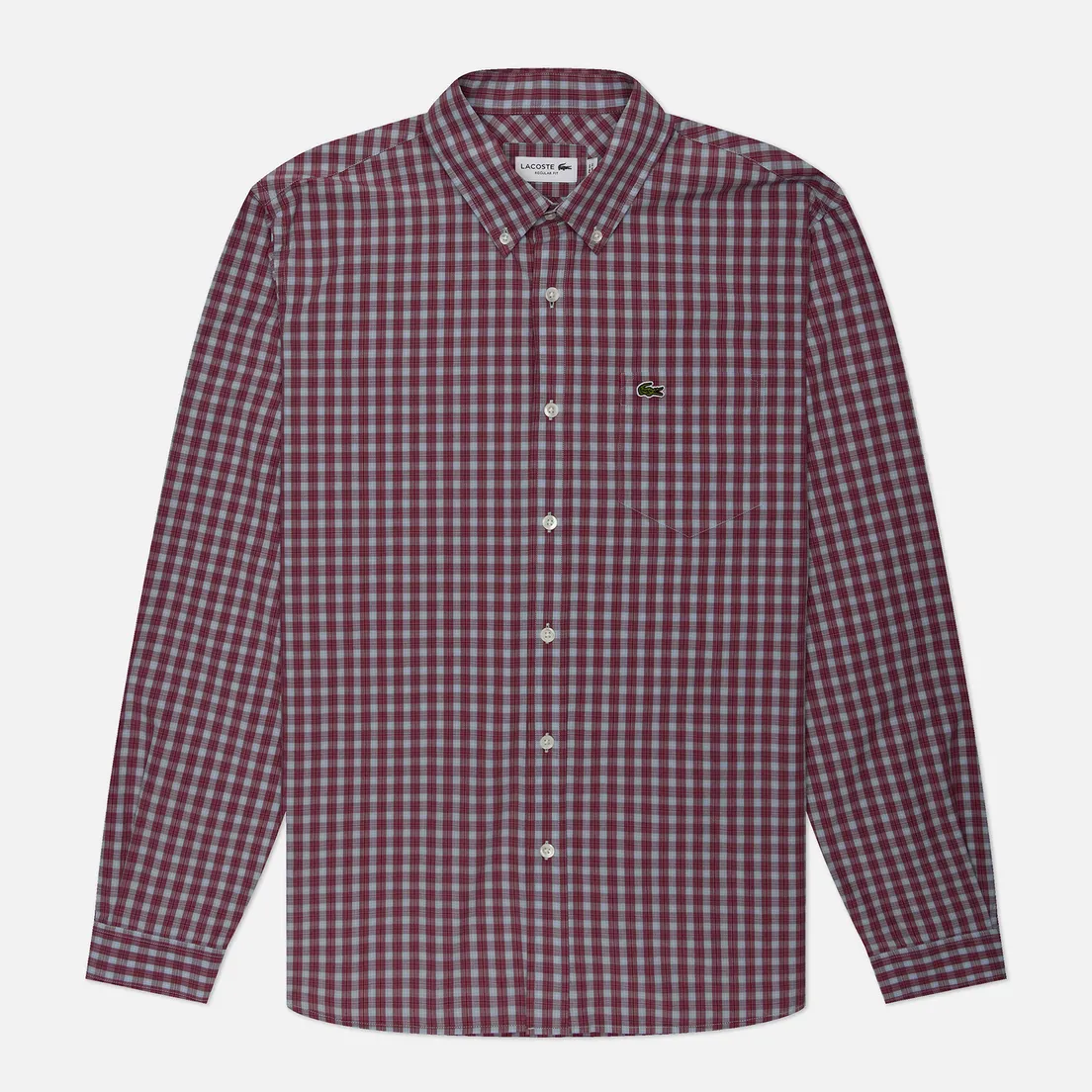 Lacoste Мужская рубашка Check Poplin Regular Fit