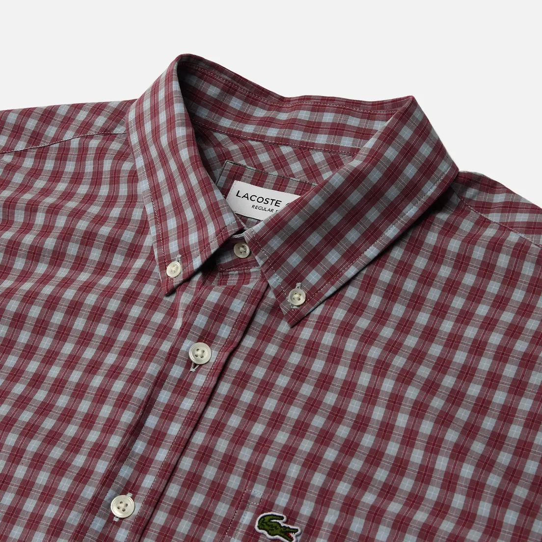 Lacoste Мужская рубашка Check Poplin Regular Fit
