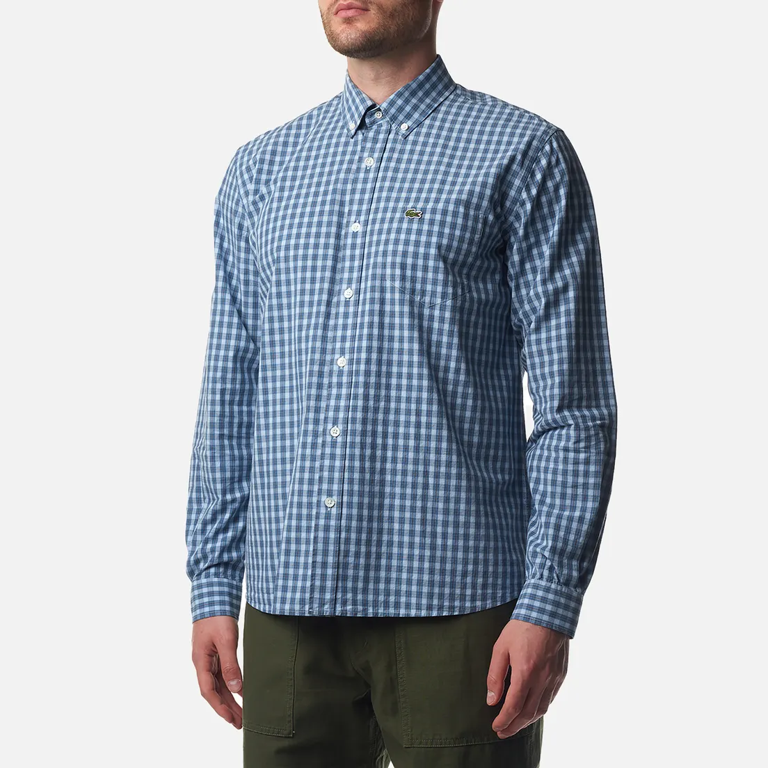 Lacoste Мужская рубашка Check Poplin Regular Fit