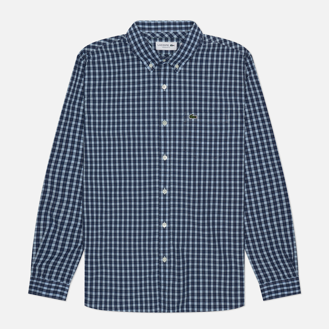 Lacoste Мужская рубашка Check Poplin Regular Fit