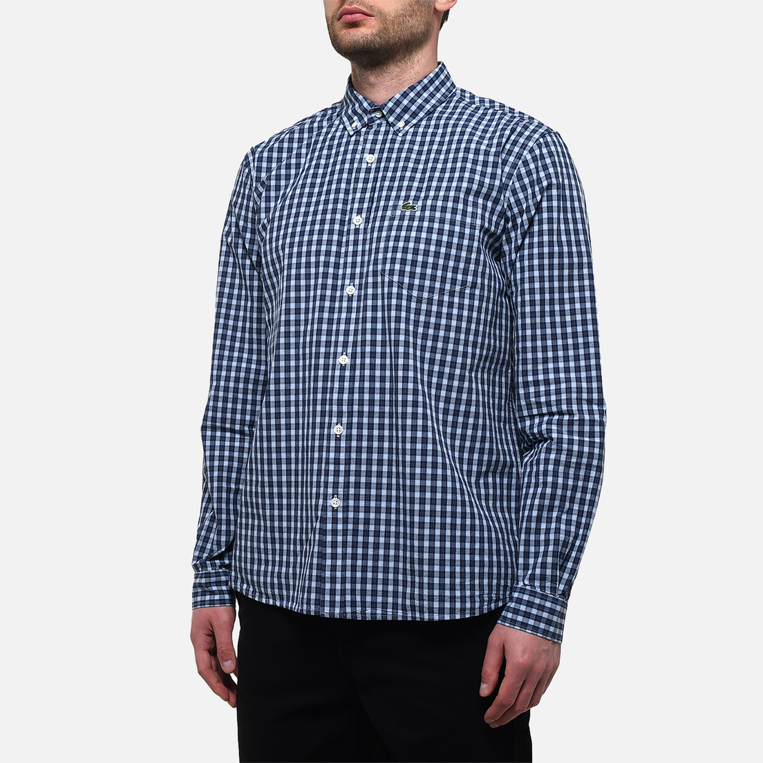 Lacoste Мужская рубашка Check Poplin Regular Fit