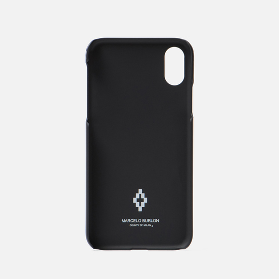 Чехол Marcelo Burlon Yellow Wings iPhone X Black/Multicolor