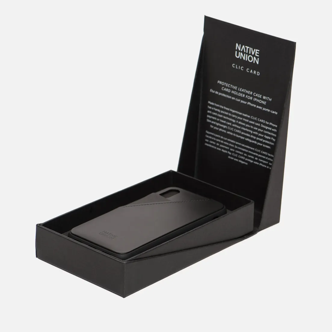 Native Union Чехол Clic Card Leather iPhone X