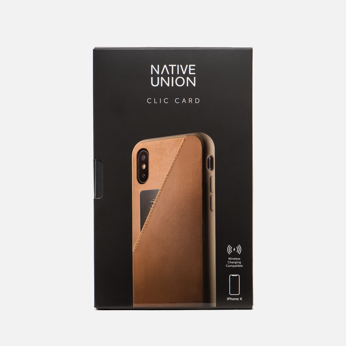 Native Union Чехол Clic Card Leather iPhone X
