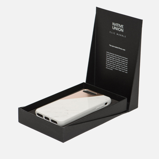 Чехол Native Union Clic Marble iPhone 7 Plus White/Rose