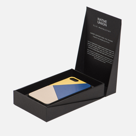 Чехол Native Union Clic Marquetry iPhone 7/8 Yellow/Blue/Beige