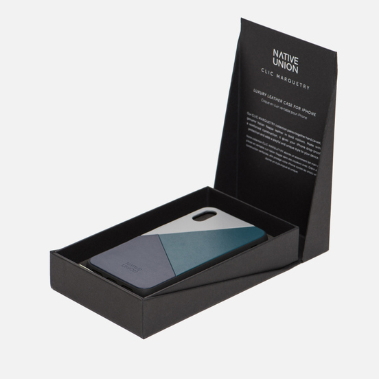 Чехол Native Union Clic Marquetry iPhone X Grey/Dark Green/Dark Blue
