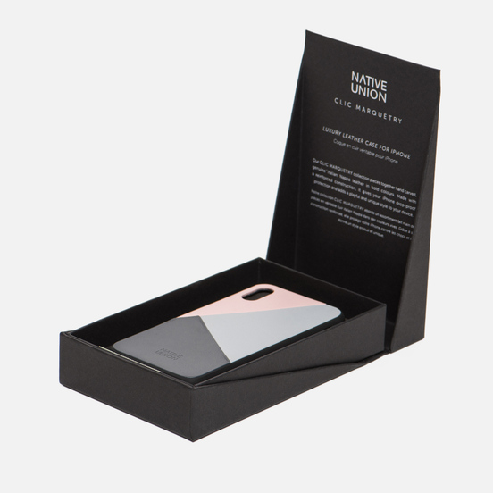 Чехол Native Union Clic Marquetry iPhone X Pink/Blue/Grey