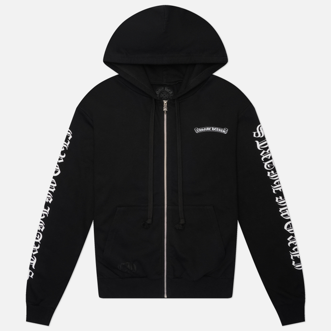Мужская толстовка Chrome Hearts Scroll Logo Thermal Zip-Up Hoodie