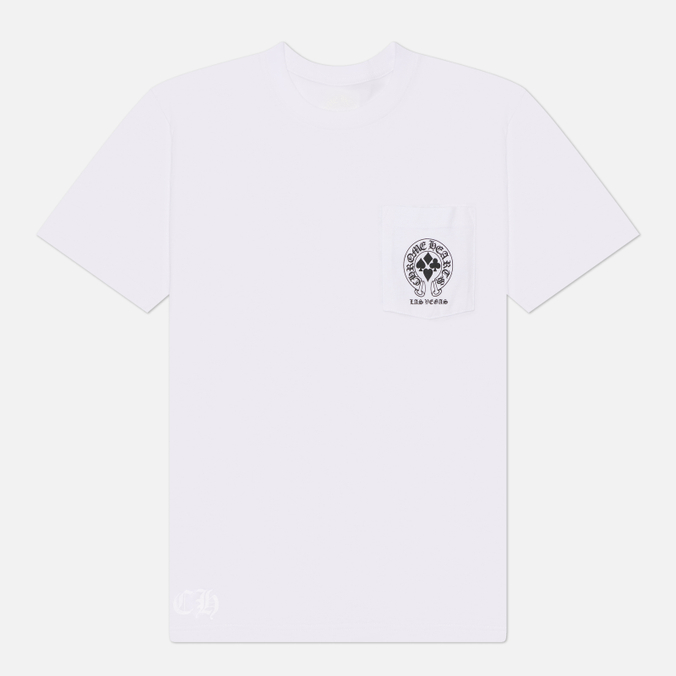 Мужская футболка Chrome Hearts Welcome To Las Vegas Horseshoe Logo Pocket