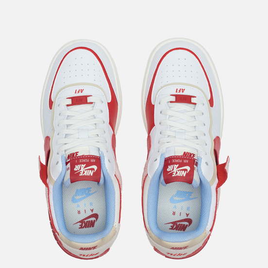 Женские кроссовки Nike Air Force 1 Shadow Summit White/University Red/Gym Red