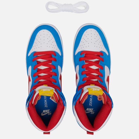 Мужские кроссовки Nike SB Dunk High Pro ISO Doraemon Light Photo Blue/University Red