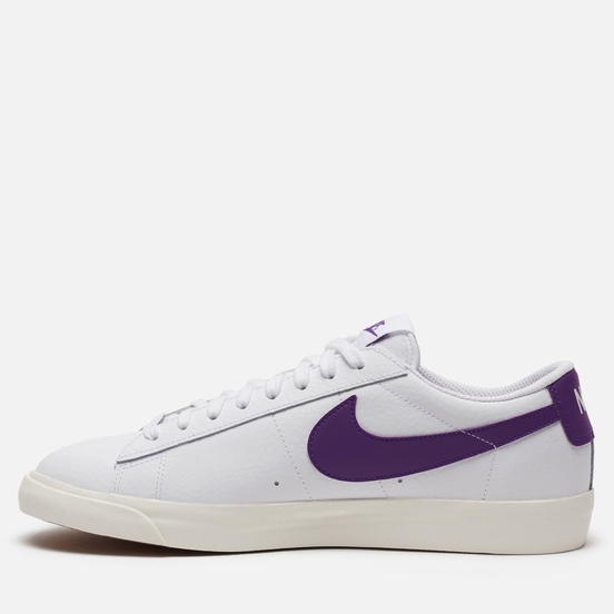 Мужские кроссовки Nike Blazer Low Leather White/Voltage Purple/Sail