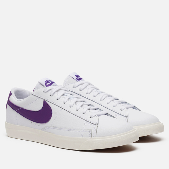 nike blazer low leather purple