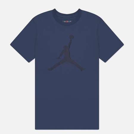 фото Мужская футболка jordan jumpman crew, цвет синий, размер m