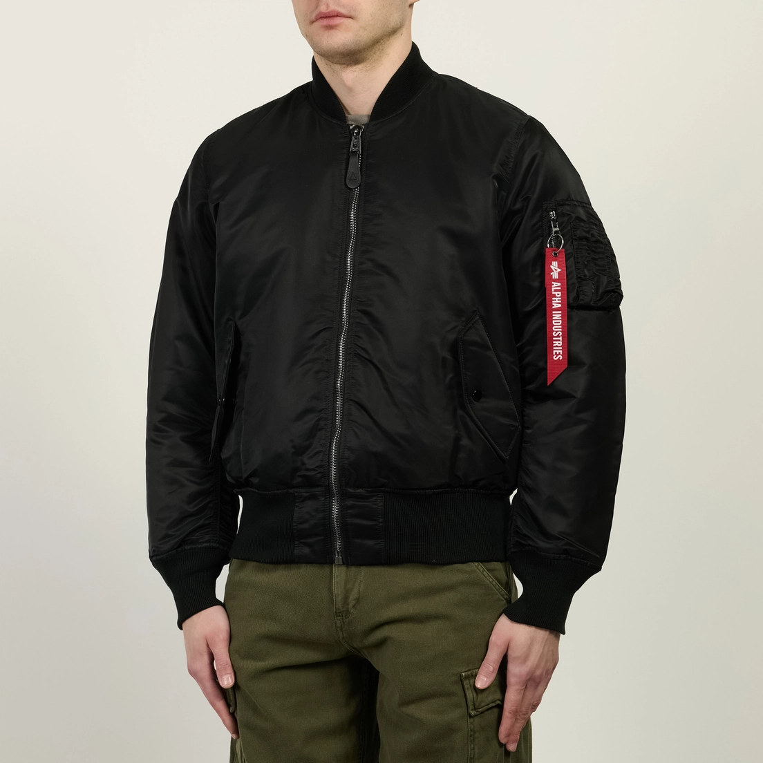 Alpha Industries Мужская куртка бомбер MA-1 Gun Metal Lining