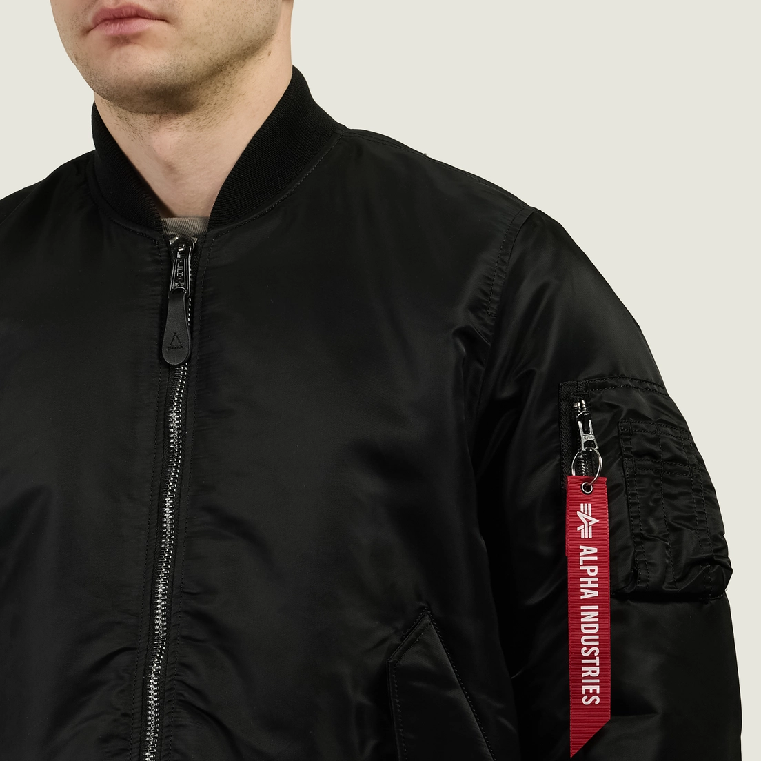 Alpha Industries Мужская куртка бомбер MA-1 Gun Metal Lining