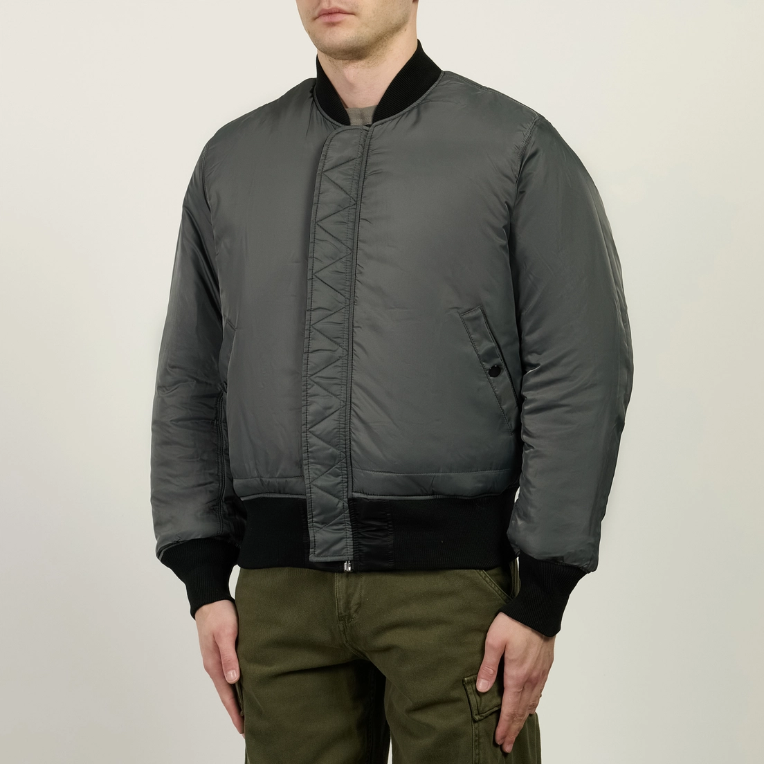 Alpha Industries Мужская куртка бомбер MA-1 Gun Metal Lining
