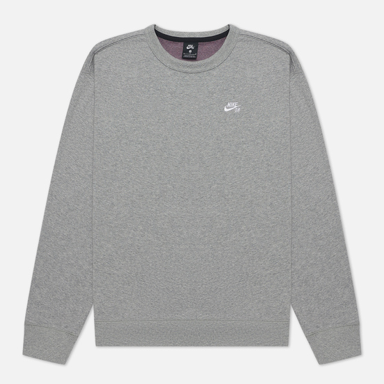 Мужская толстовка Nike SB Skate Crew Dark Grey Heather/White