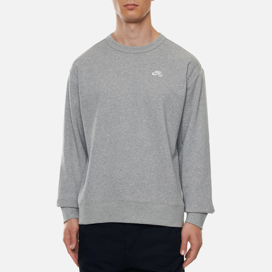 Мужская толстовка Nike SB Skate Crew Dark Grey Heather/White
