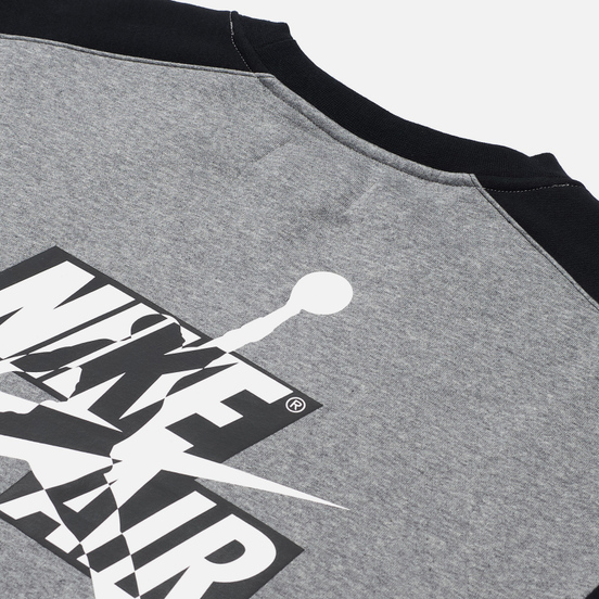Мужская толстовка Jordan Jumpman Fleece Crew Carbon Heather/Black/Black