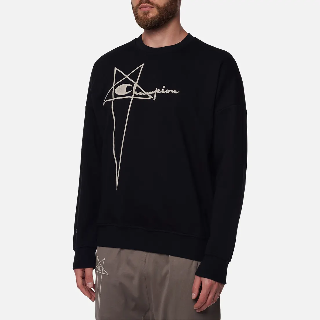 Rick Owens Мужская толстовка x Champion Pullover Felpa