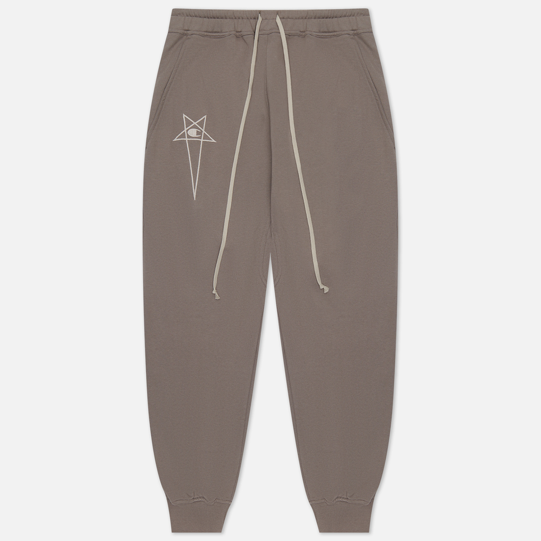 Rick Owens Мужские брюки x Champion Prisoner Drawstring Felpa