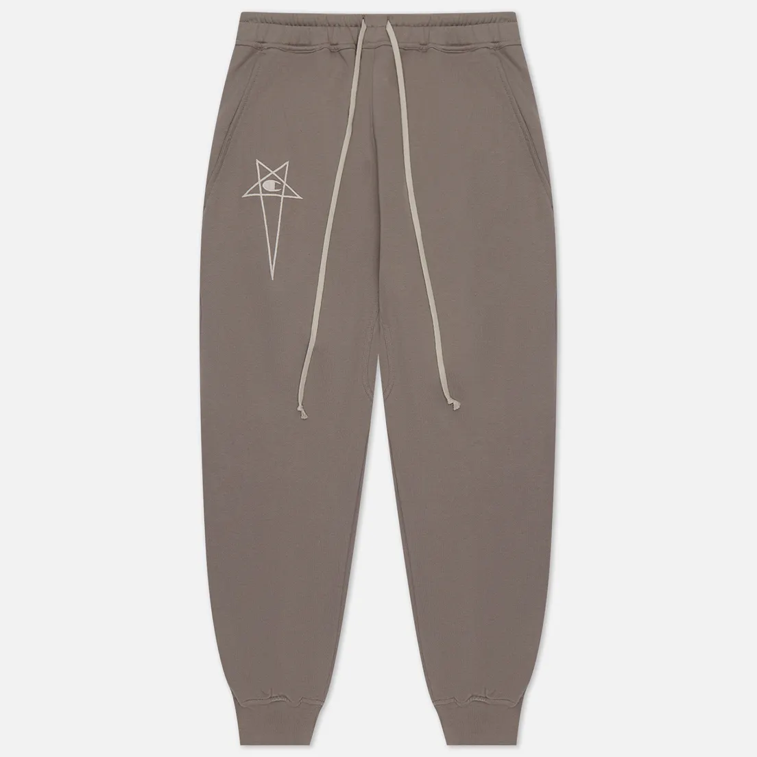 Rick Owens Мужские брюки x Champion Prisoner Drawstring Felpa