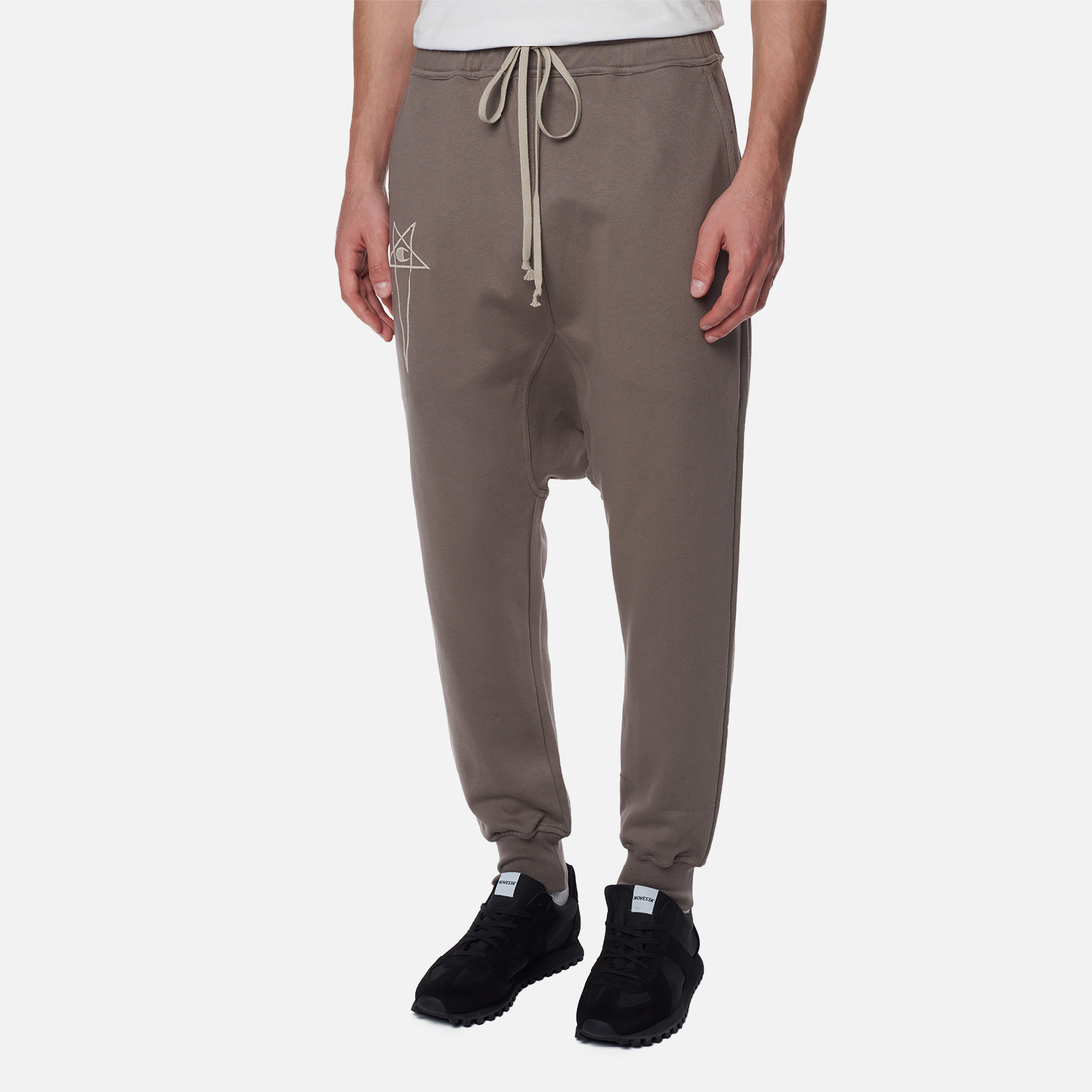 Rick Owens Мужские брюки x Champion Prisoner Drawstring Felpa