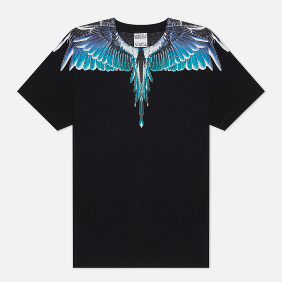 Мужская футболка Marcelo Burlon Wings Basic Black/Turquoise