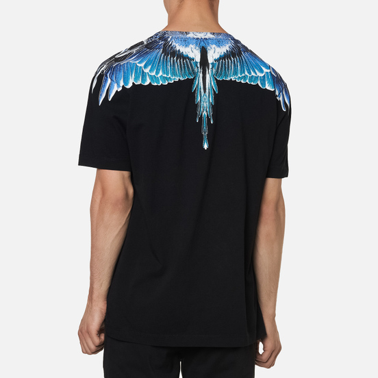 Мужская футболка Marcelo Burlon Wings Basic Black/Turquoise