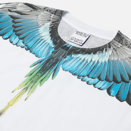 Мужская футболка Marcelo Burlon Wings Regular White/Light Blue
