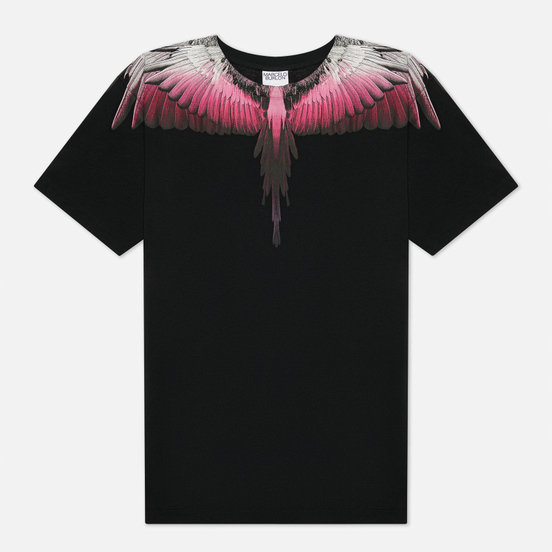 Мужская футболка Marcelo Burlon Wings Regular Black/Fuchsia