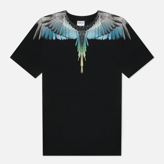 Мужская футболка Marcelo Burlon Wings Regular Black/Light Blue