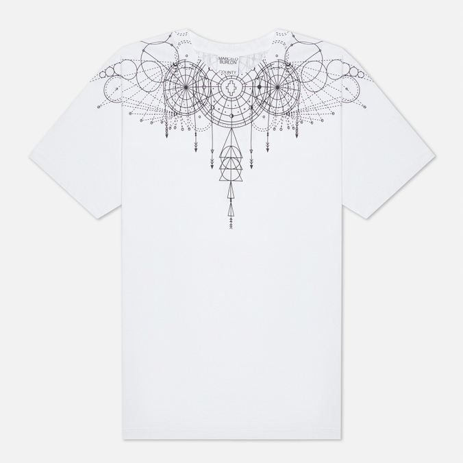 Мужская футболка Marcelo Burlon, цвет белый, размер XL CMAA018F21JER0060110 Astral Wings Regular - фото 1
