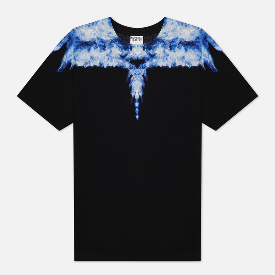 Мужская футболка Marcelo Burlon Smoke Wings Regular Black/DustyBlue